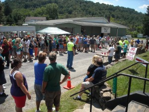 There is alway a great crowd attending the "Out of this world hot dog eating contest".