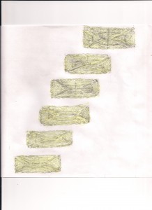 sketch of objects in formation over Greensburg, PAUsed with permission of the witness