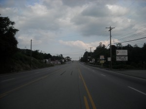 Stretch of Route 30 where UFO incident took place.photo copyright 2013 Stan Gordon