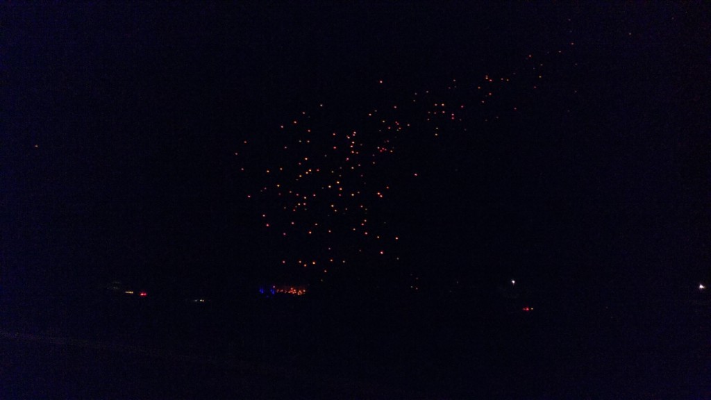 Hundreds of sky lanterns launched in Westmoreland County, PA  in July of 2018. 2018 copyright Stan Gordon