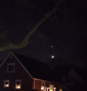 The Planet Venus with the crescent Moon December 28, 2019 Stan Gordon Files