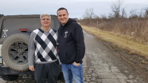 Stan with Ryan Cavalline at the filming in Fayette County, PA.